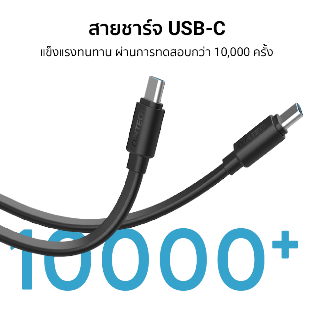 แบตเตอรี่สำรอง CUKTECH AURA PB200N 20000 MAH CCC สีขาว จ่ายไฟรวมสูงสุด 55W_7